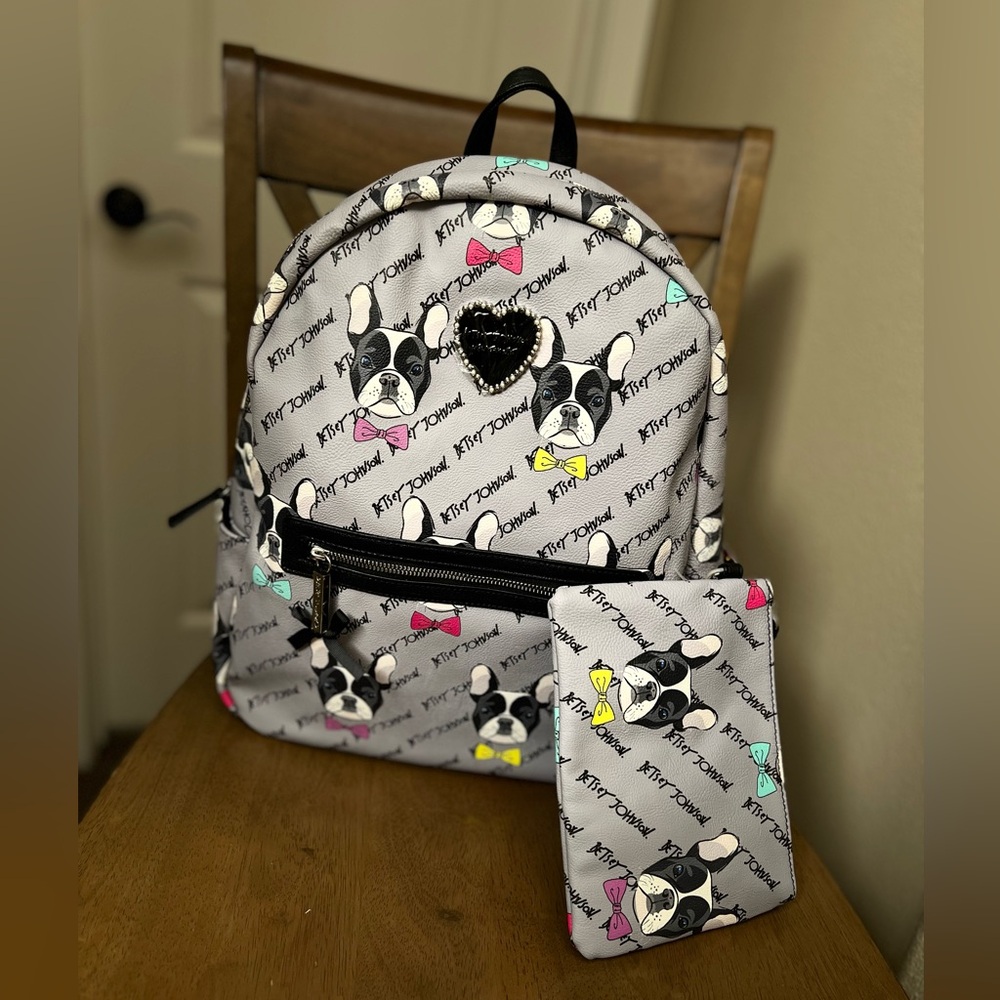 Betsey Johnson French Bulldog Backpack - Picture 5 of 8